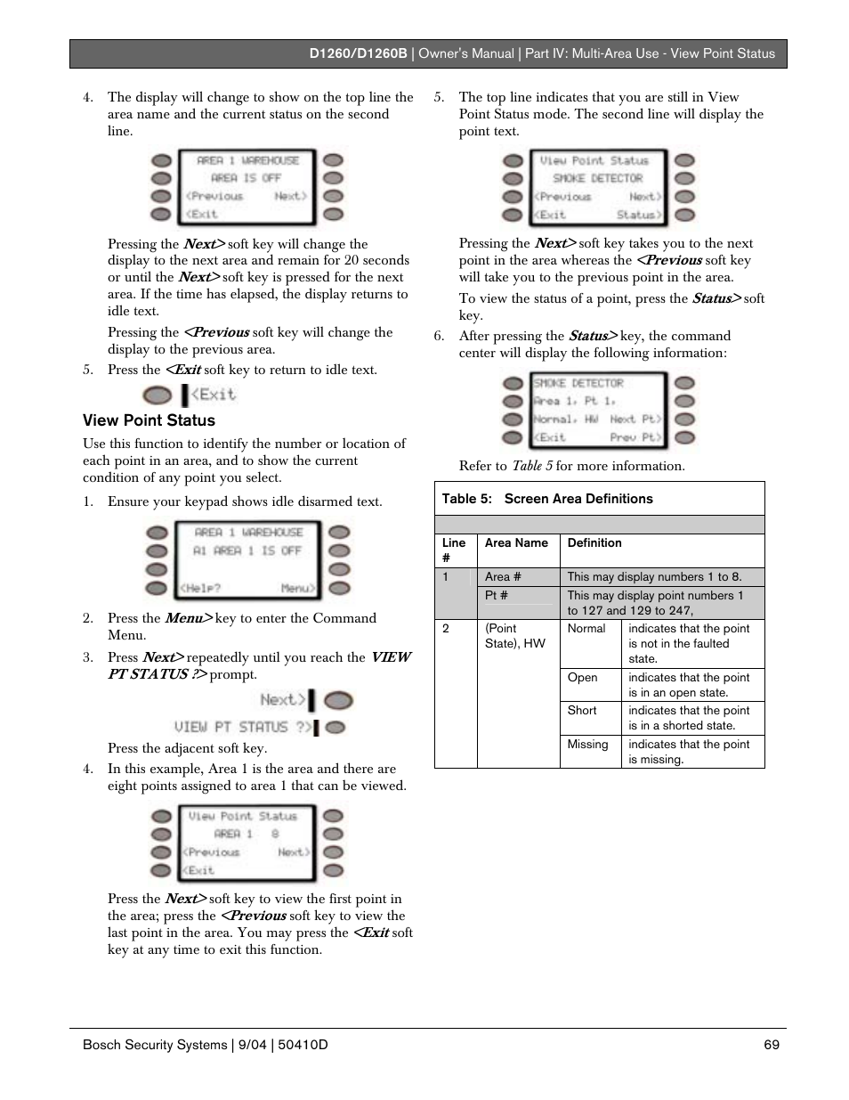 Bosch D1260 User Manual | Page 69 / 100