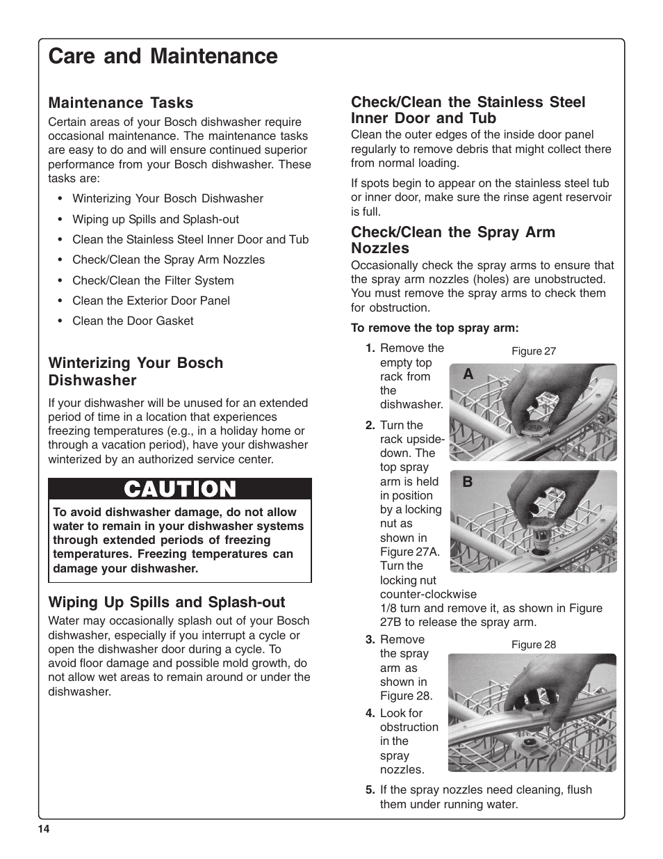 Care and maintenance | Bosch SHE46C User Manual | Page 15 / 21