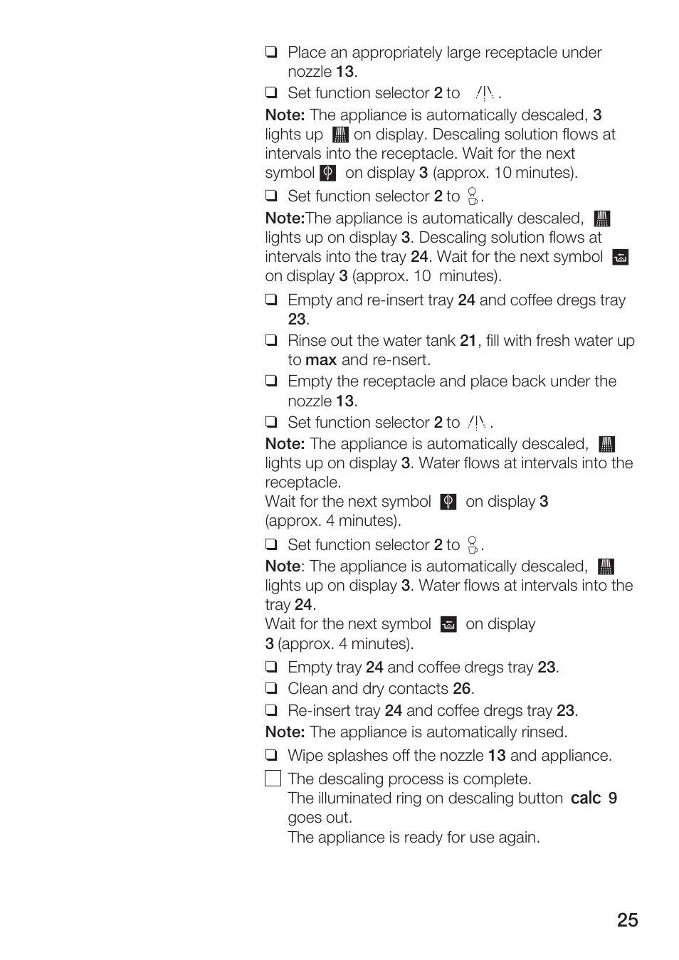 Bosch TCA 6001 UC User Manual | Page 25 / 91