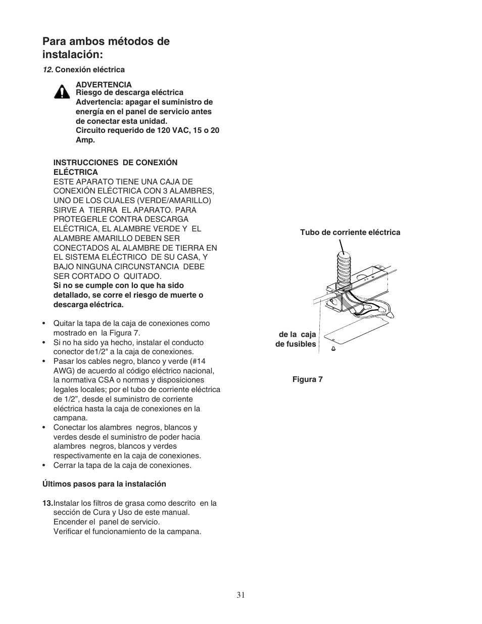 Para ambos métodos de instalación | Bosch DPH36352UC User Manual | Page 31 / 32