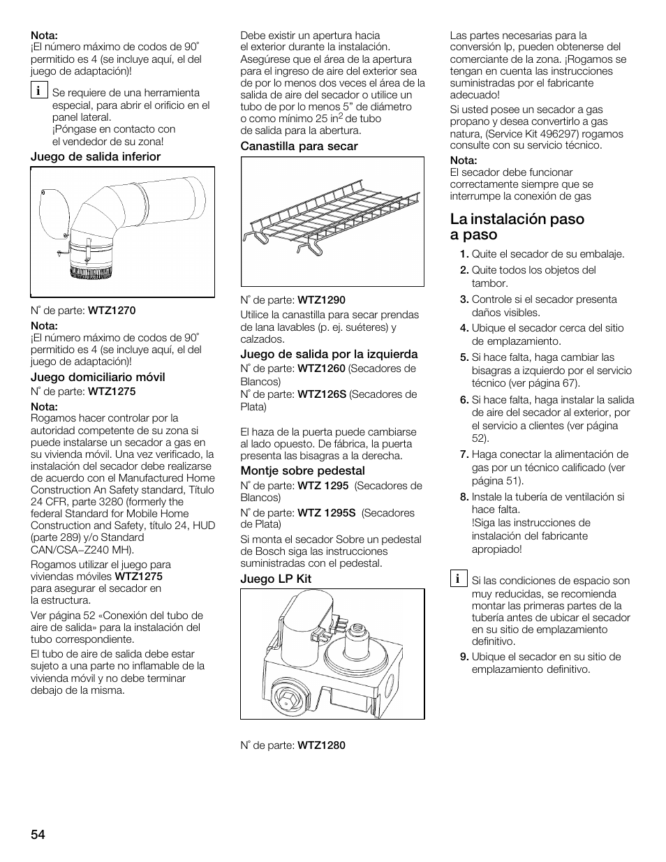 La instalación paso a paso | Bosch WTMC352SUC User Manual | Page 54 / 68