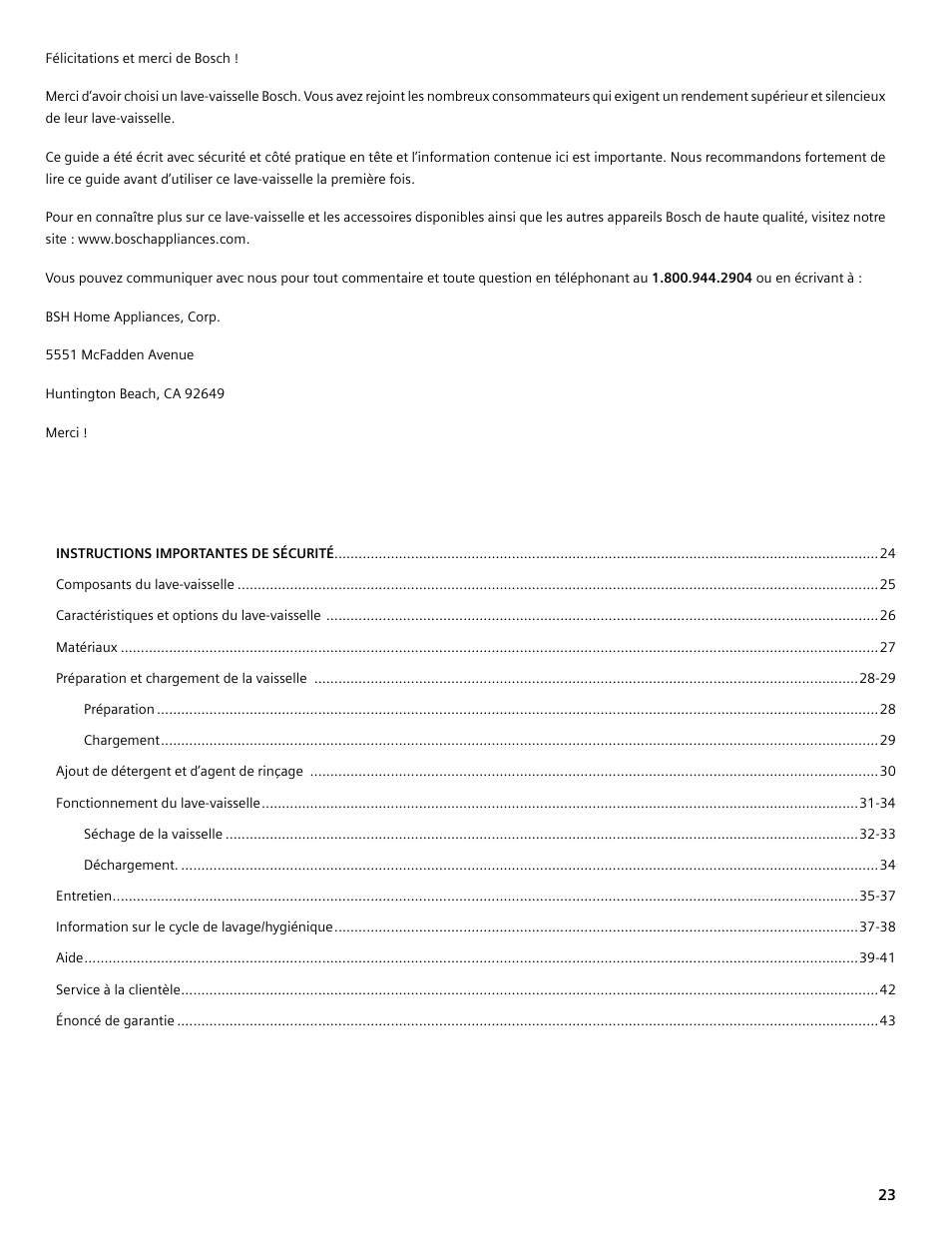 Bosch SHE4AM User Manual | Page 23 / 64