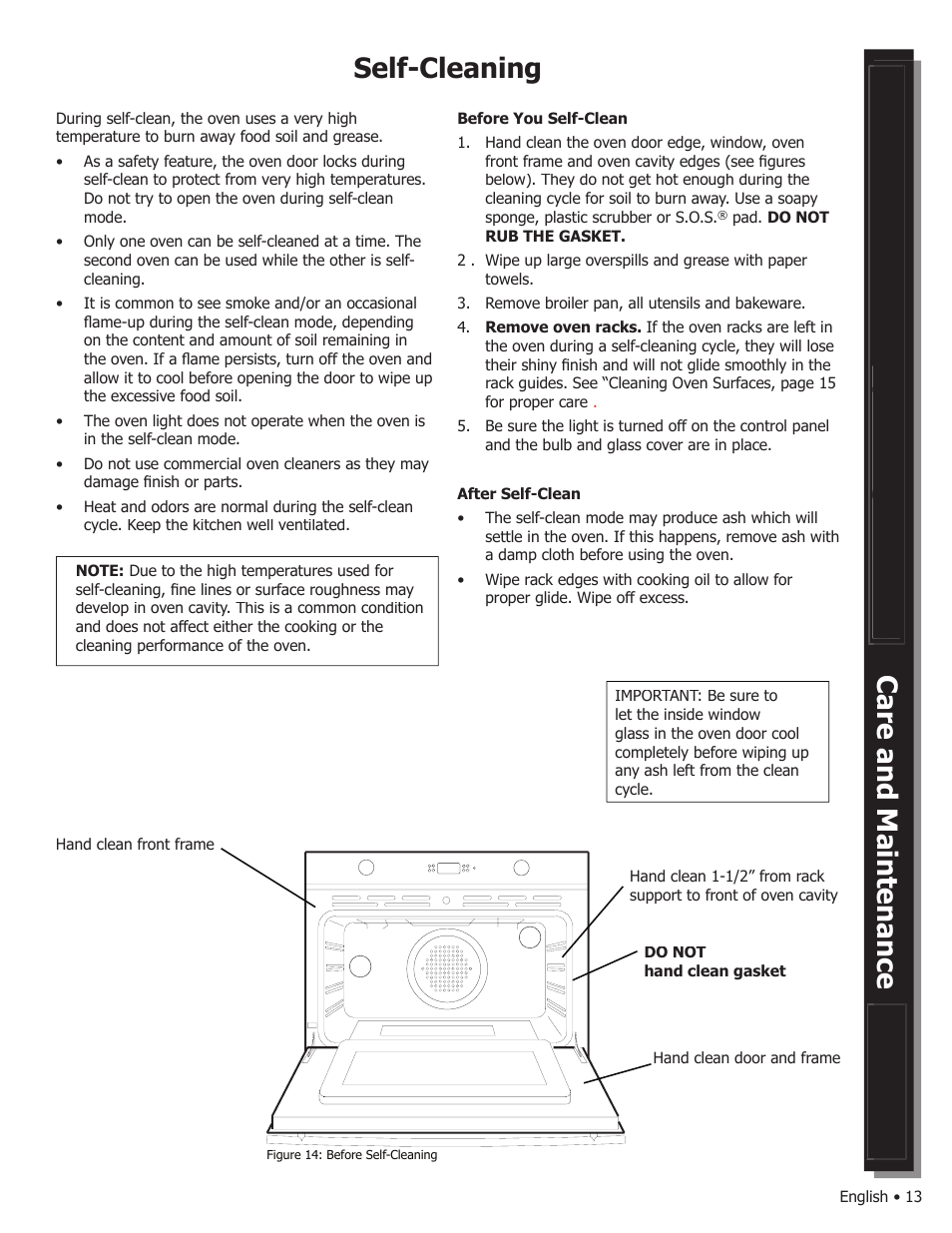 Self-cleaning | Bosch WALL OVENS User Manual | Page 15 / 64