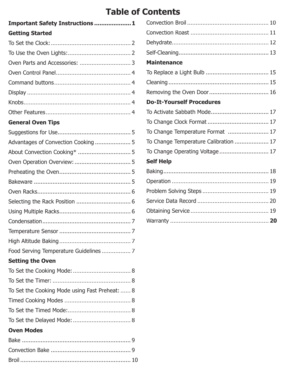 Bosch WALL OVENS User Manual | Page 2 / 64