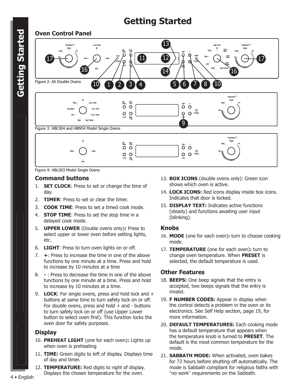 Getting started | Bosch WALL OVENS User Manual | Page 6 / 64