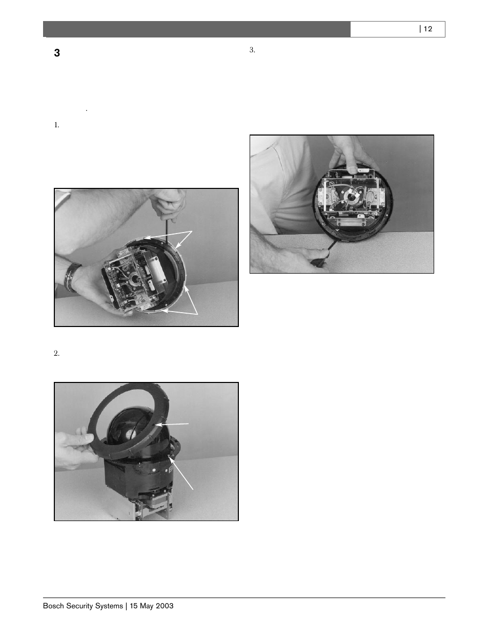 3sikrings ring udskiftning | Bosch BasicDome Serien User Manual | Page 12 / 24