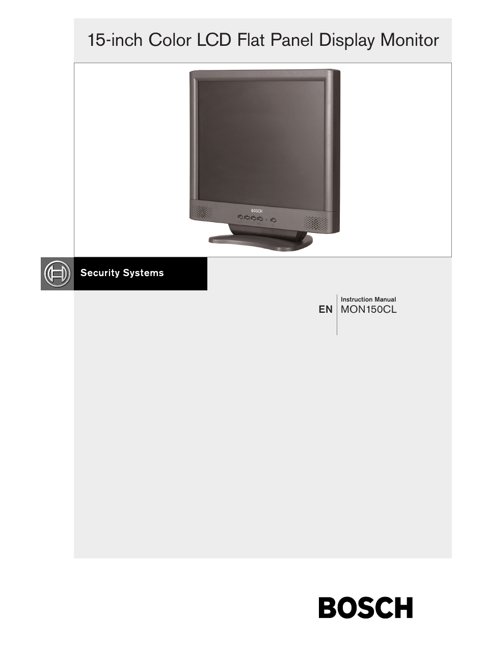 Bosch MON150CL User Manual | 16 pages