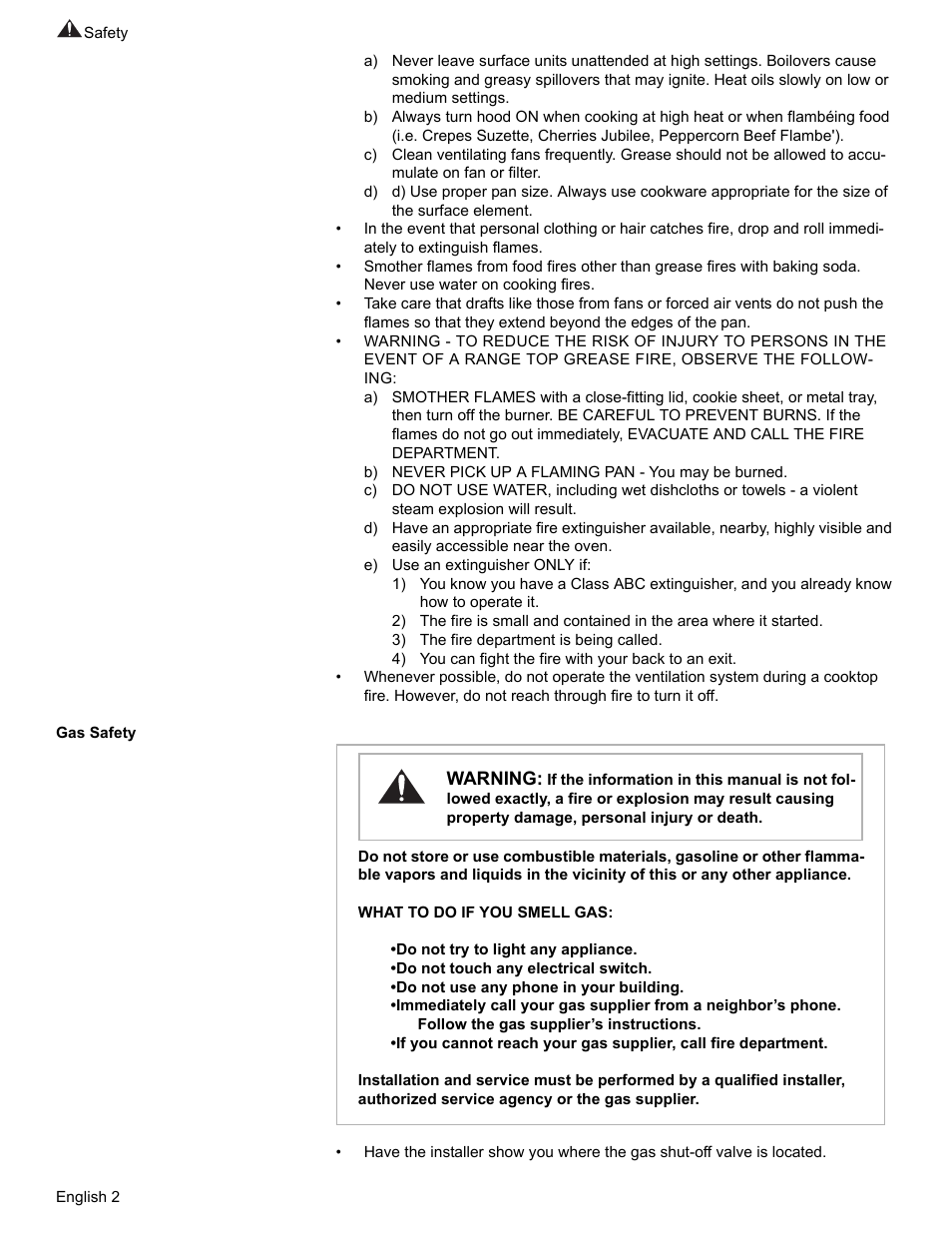 Gas safety | Bosch Gas Ranges User Manual | Page 4 / 48