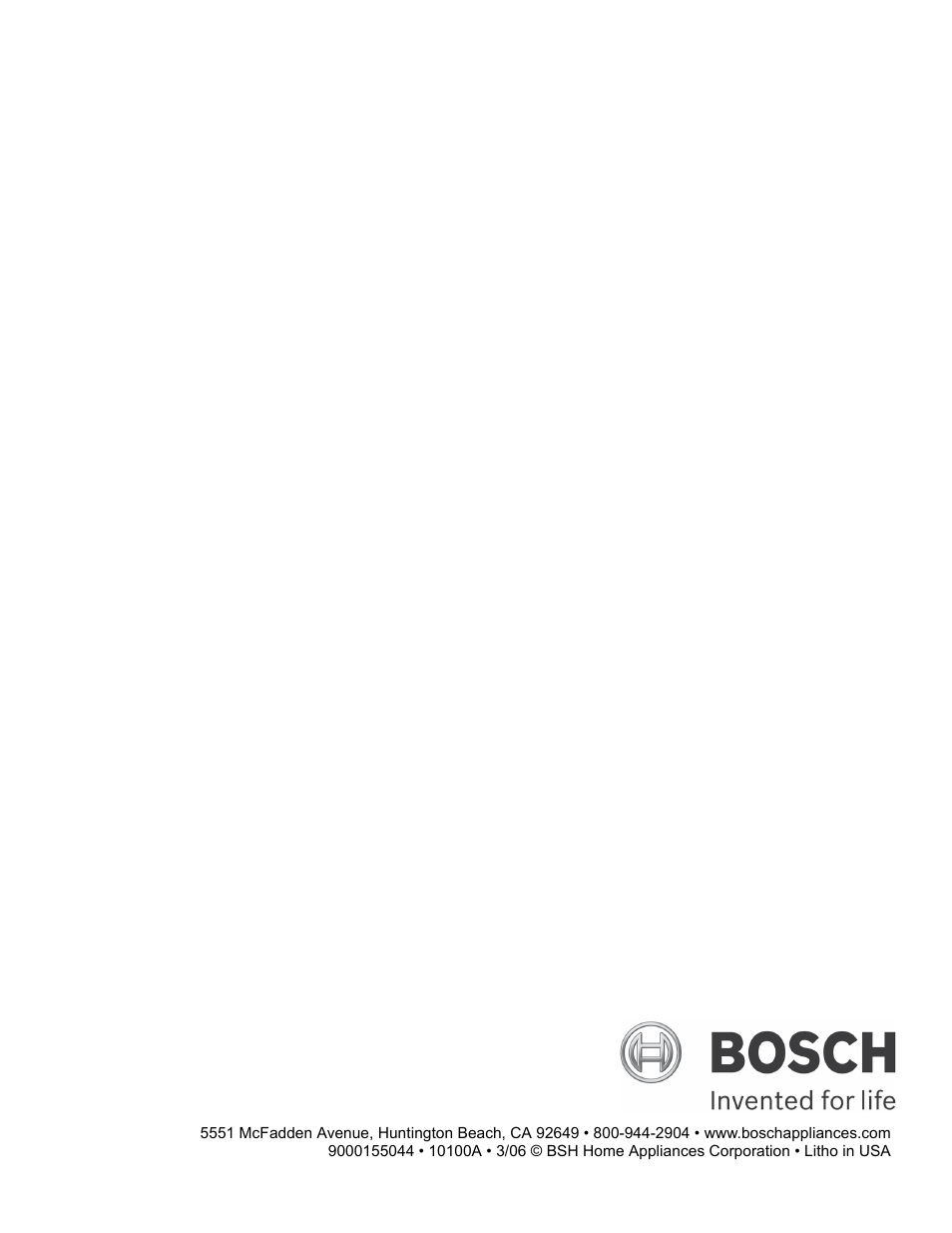 Bosch Gas Ranges User Manual | Page 48 / 48