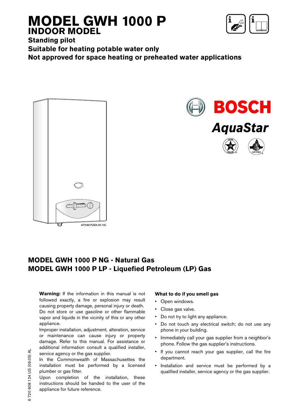 Bosch GWH 1000 User Manual | 28 pages