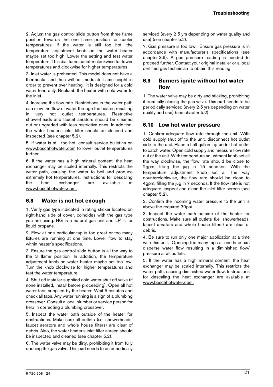 Bosch GWH 1000 User Manual | Page 21 / 28