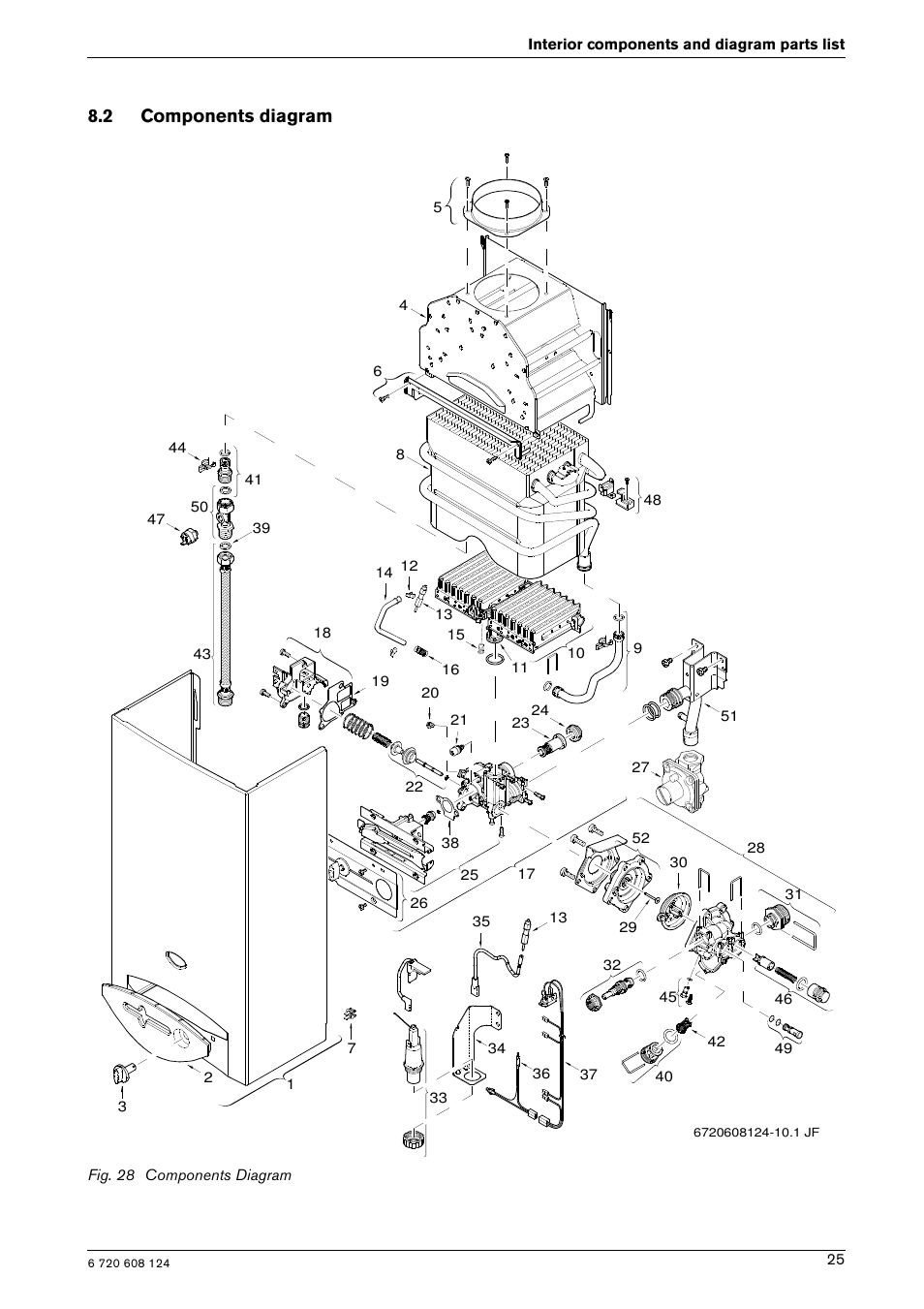 2 components diagram | Bosch GWH 1000 User Manual | Page 25 / 28