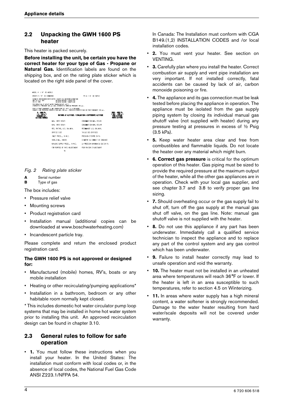3 general rules to follow for safe operation | Bosch GWH 1600 PS User Manual | Page 4 / 28