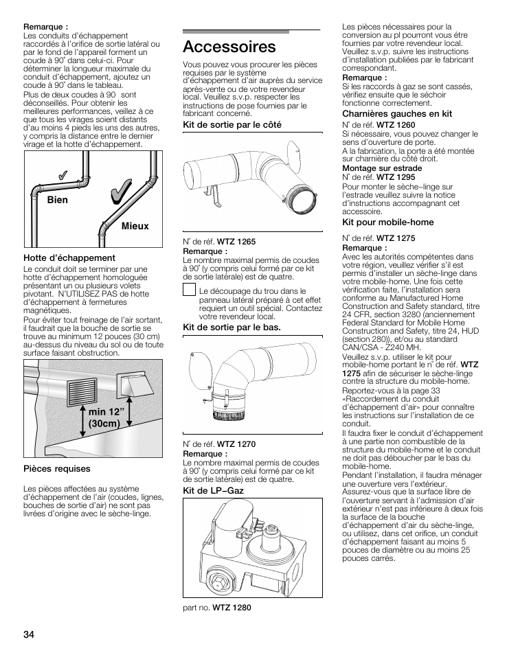 Accessoires | Bosch WTMC6521UC User Manual | Page 34 / 80