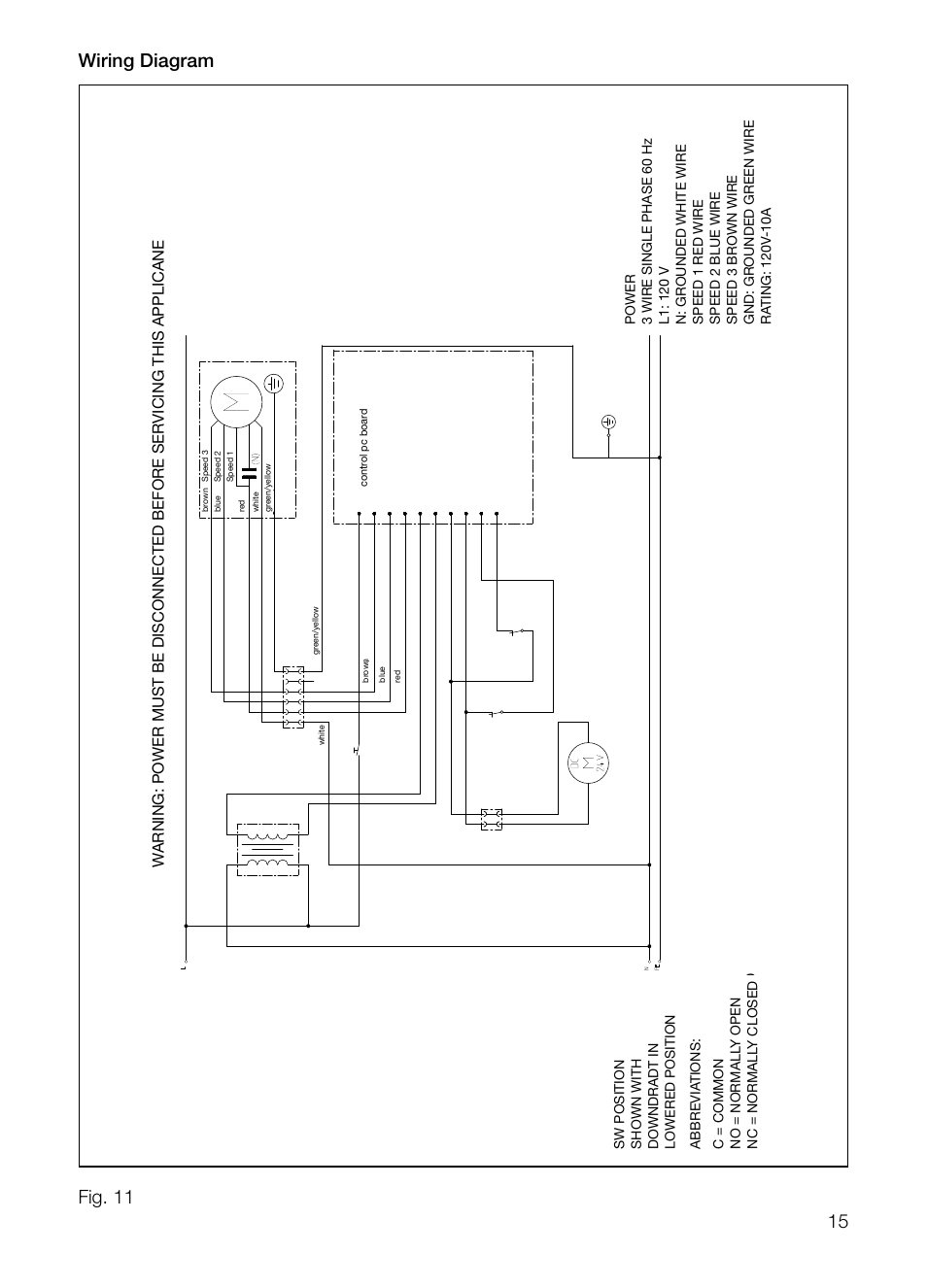 Wiring diagram, Fig. 11 15 | Bosch DHD Model User Manual | Page 15 / 48