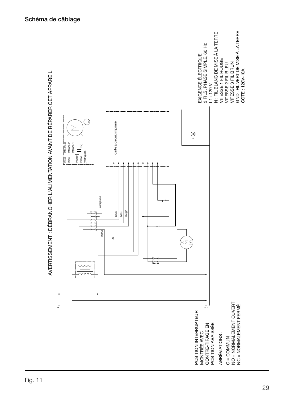 Schéma de câblage, Fig. 11 29 | Bosch DHD Model User Manual | Page 29 / 48