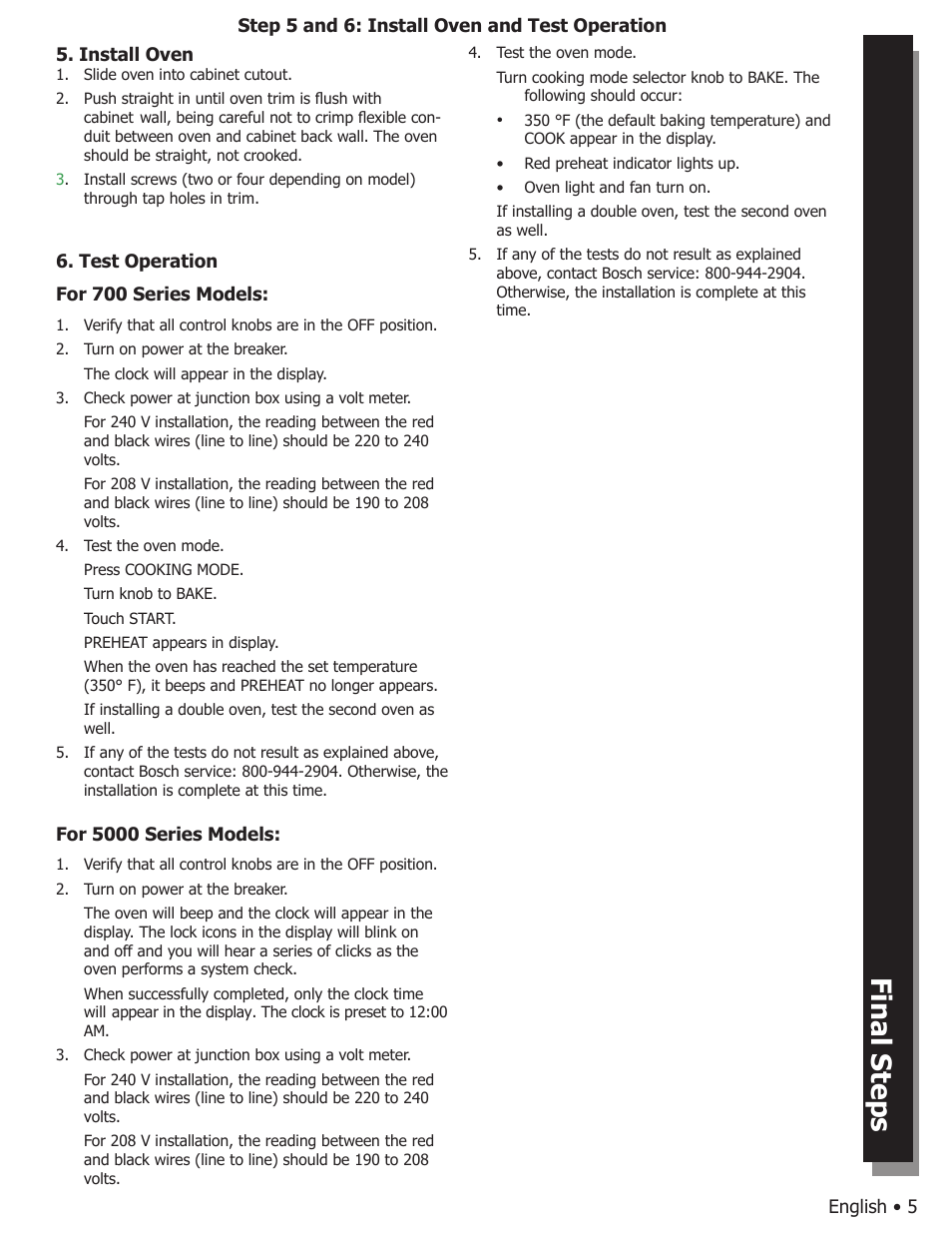 Bosch BOSCH WALL OVENS User Manual | Page 7 / 20