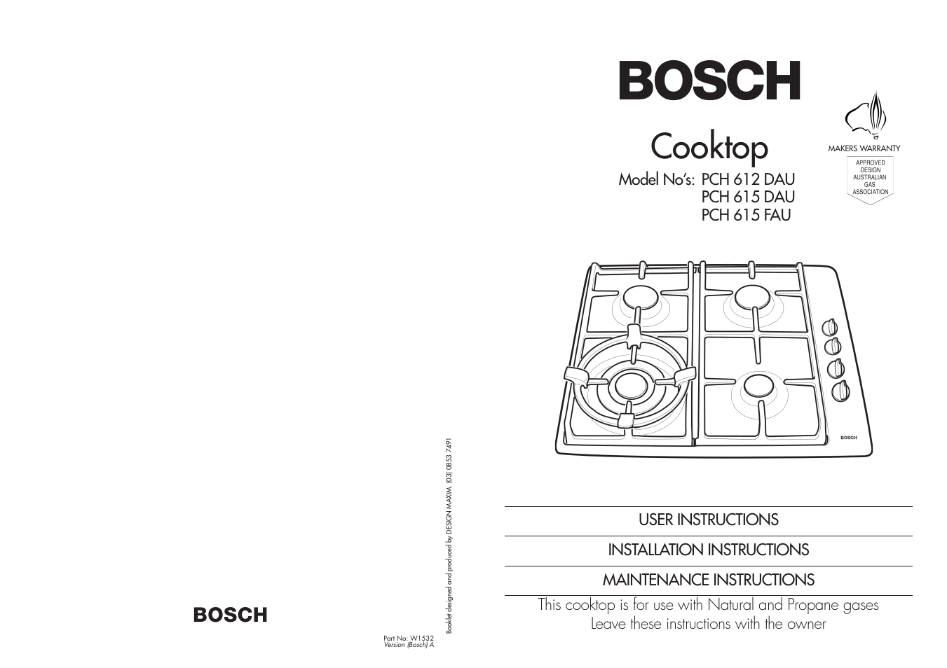 Bosch PCH 615 DAU User Manual | 8 pages