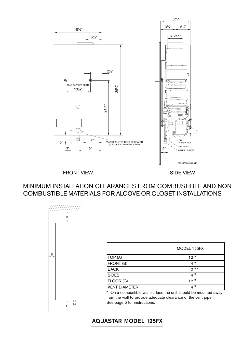 Aquastar model 125fx | Bosch 125FX NG User Manual | Page 3 / 24