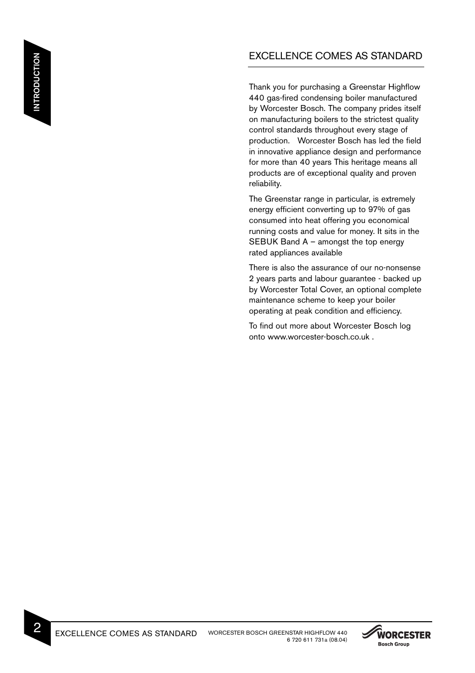 Excellence comes as standard | Bosch 440 User Manual | Page 4 / 21