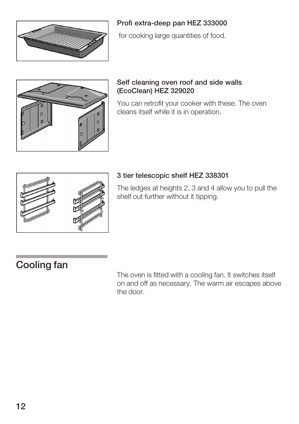 Cooling fan | Bosch HBN 2302.0 A User Manual | Page 12 / 44