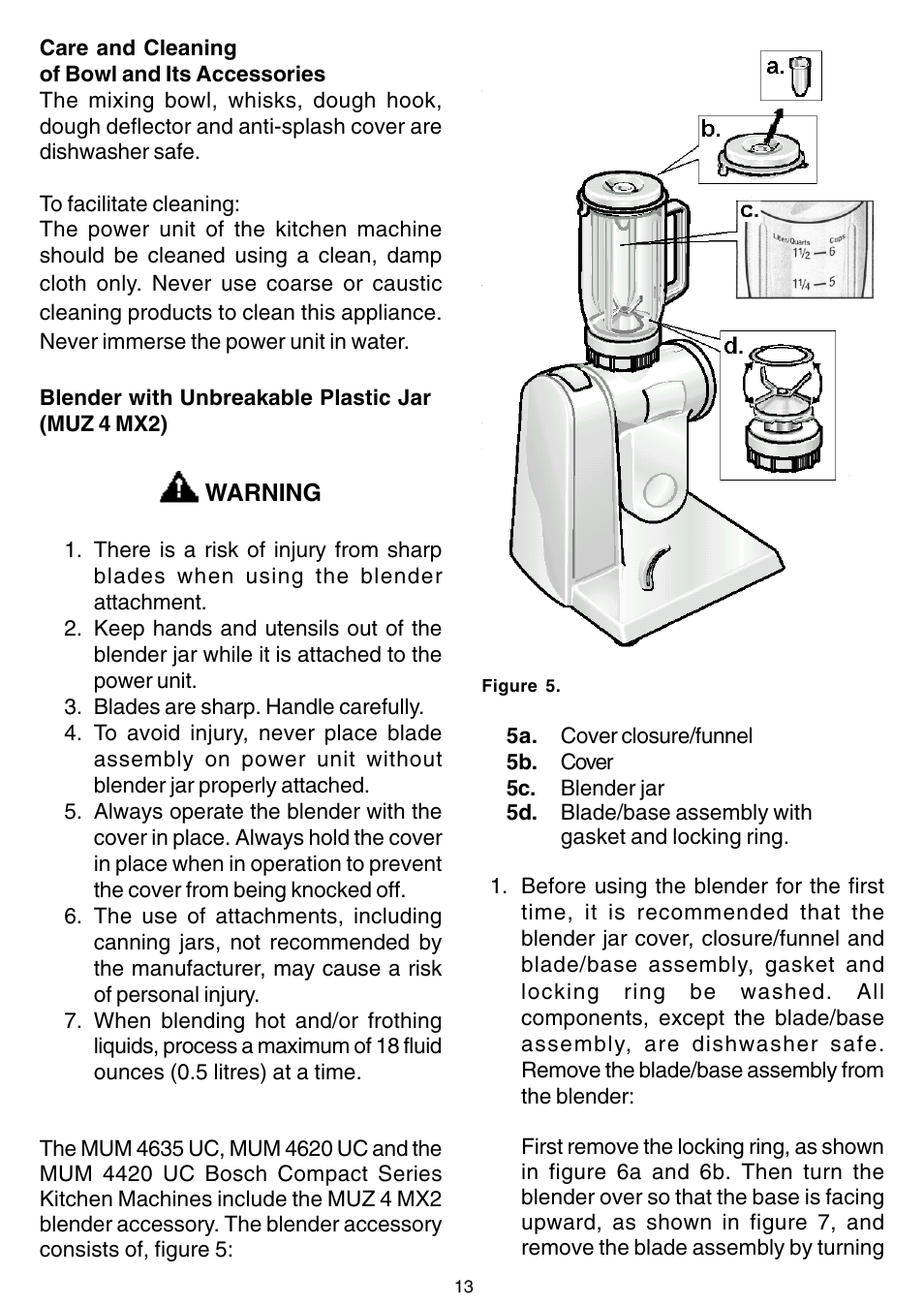 Bosch MUM 4405 UC User Manual | Page 13 / 24