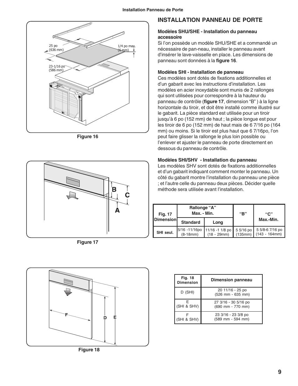 Installation panneau de porte | Bosch 9000063716 (8504) User Manual | Page 27 / 54