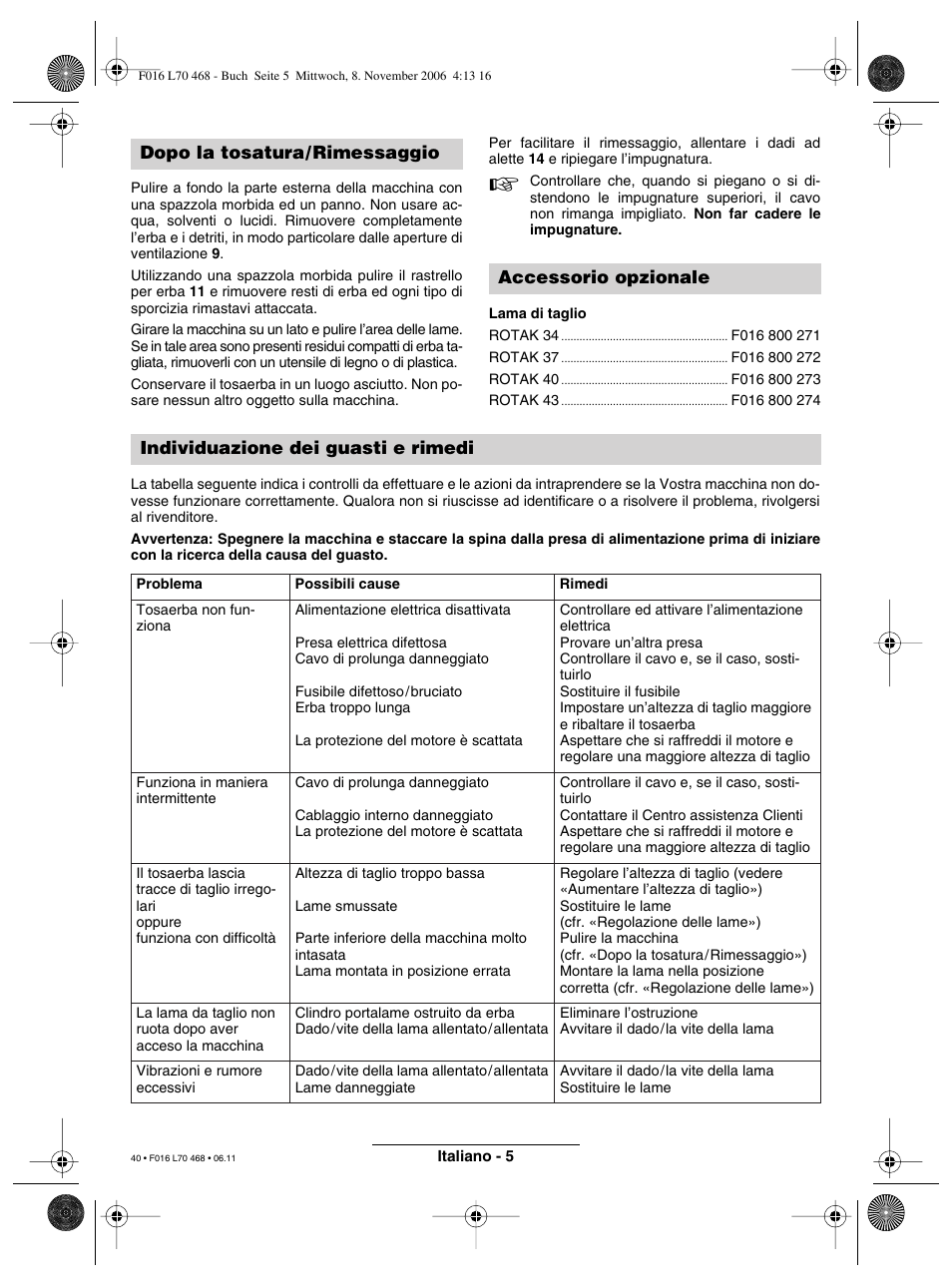 Bosch ROTAK 37 User Manual | Page 40 / 171