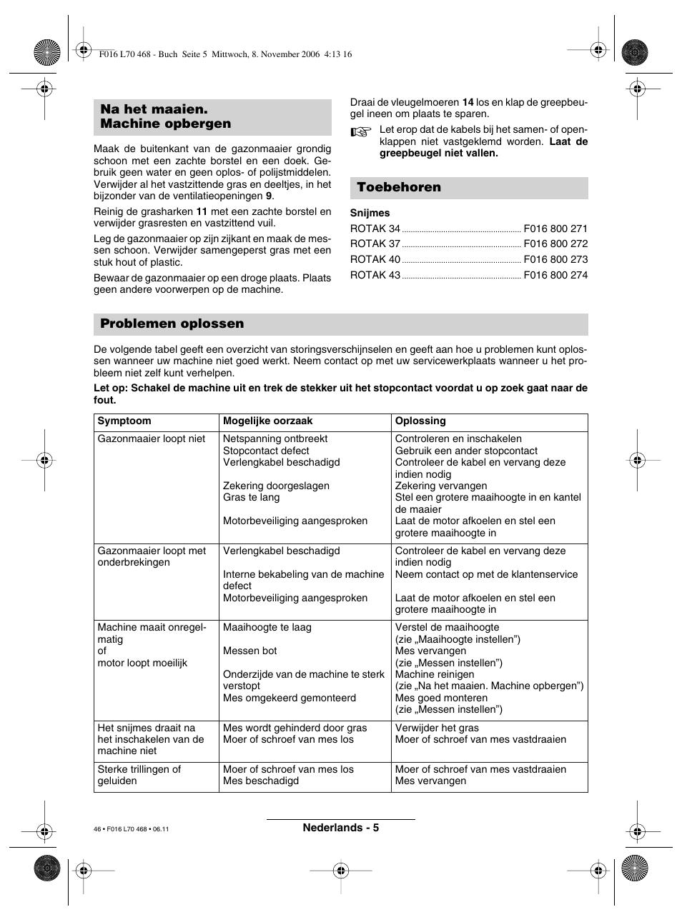 Bosch ROTAK 37 User Manual | Page 46 / 171