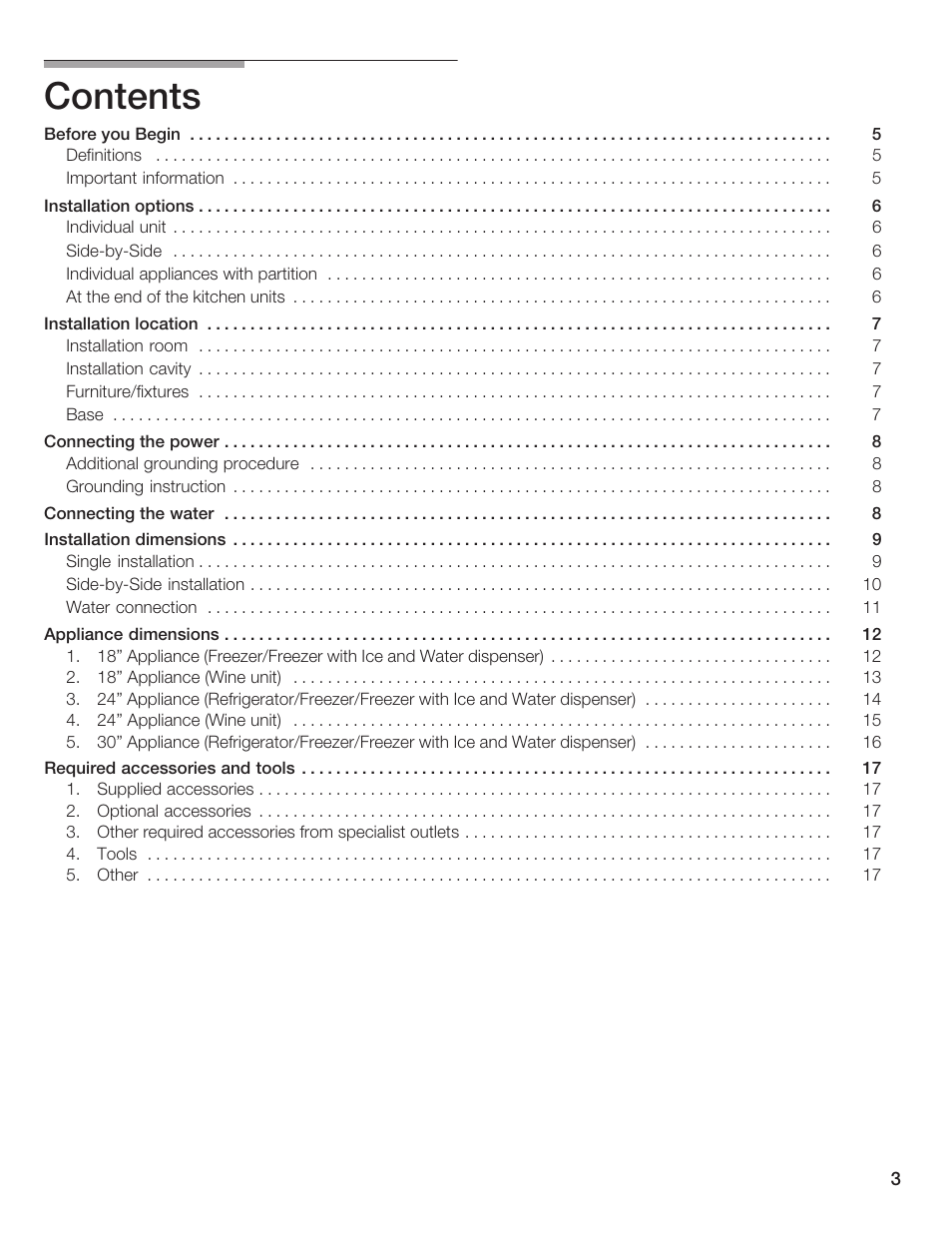 Bosch 24iw50nsp User Manual | Page 3 / 124