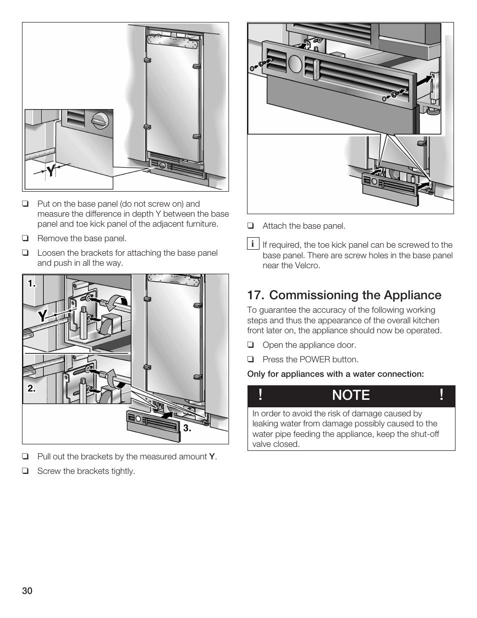 Commissioning the appliance | Bosch 24iw50nsp User Manual | Page 30 / 124