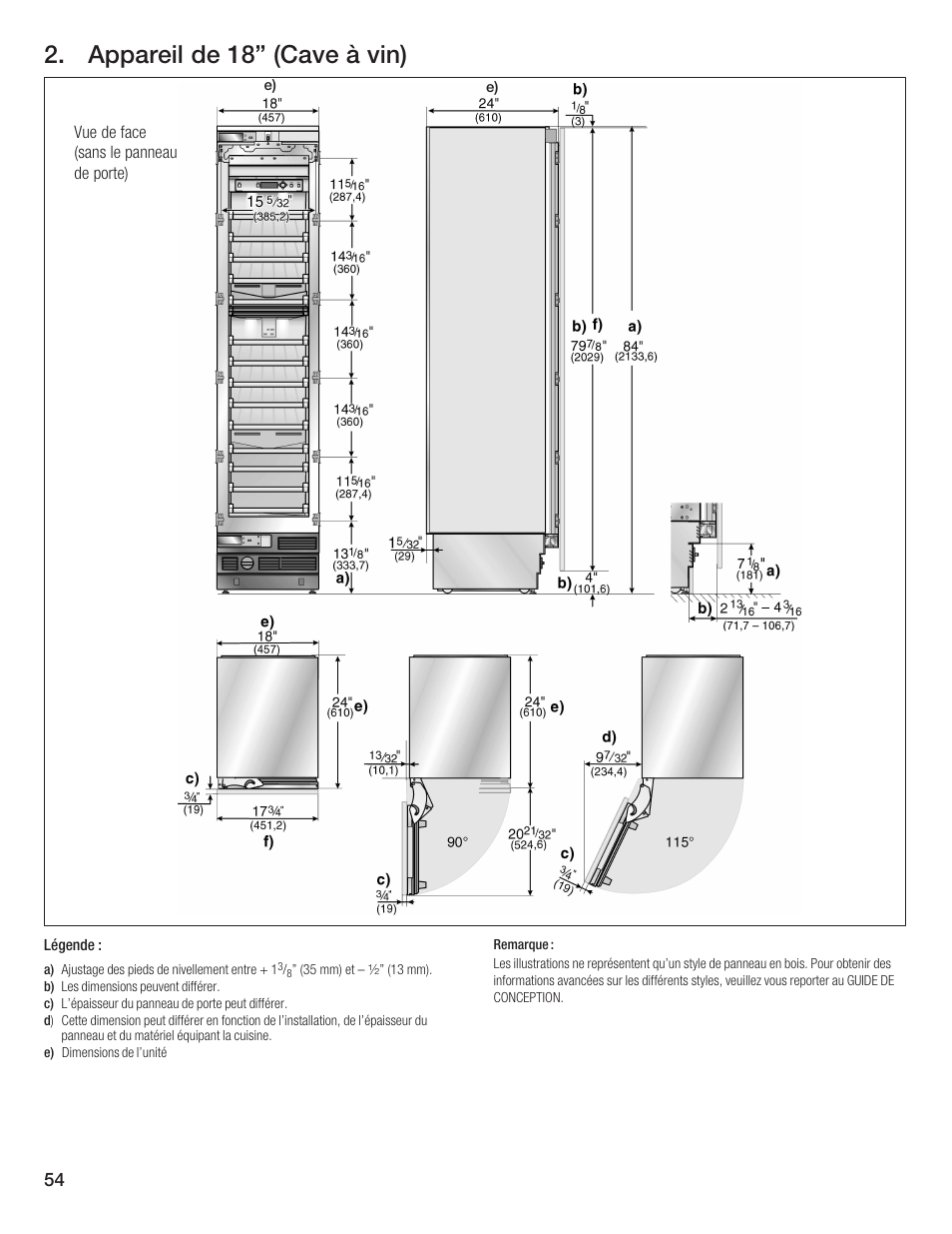 Appareil de 18" (cave à vin) | Bosch 24iw50nsp User Manual | Page 54 / 124