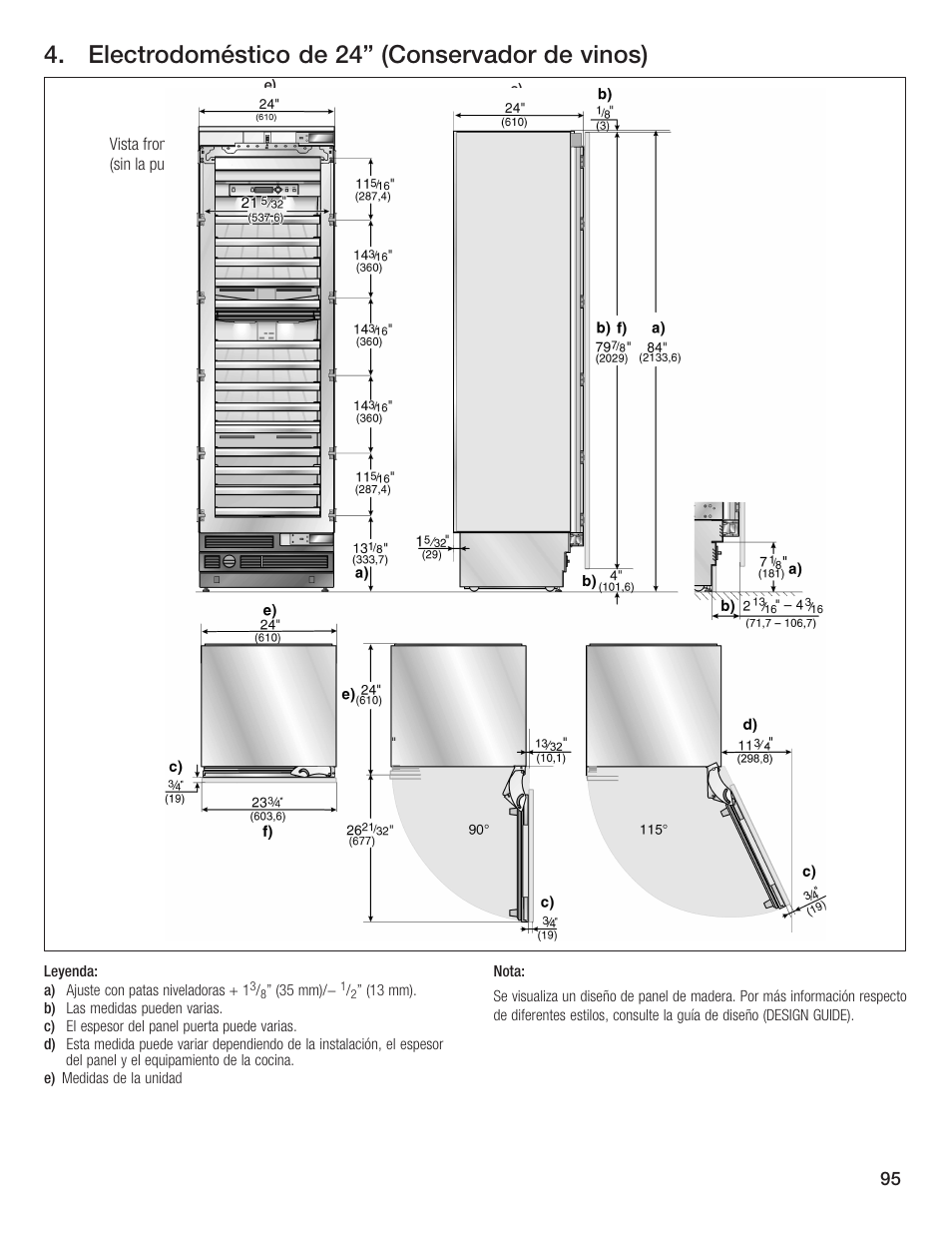 Electrodoméstico de 24" (conservador de vinos) | Bosch 24iw50nsp User Manual | Page 95 / 124