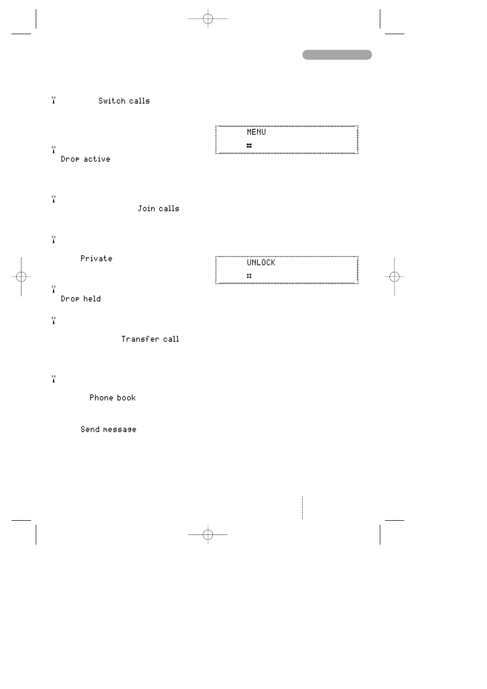 Keypad lock | Bosch GSM 908 User Manual | Page 12 / 45