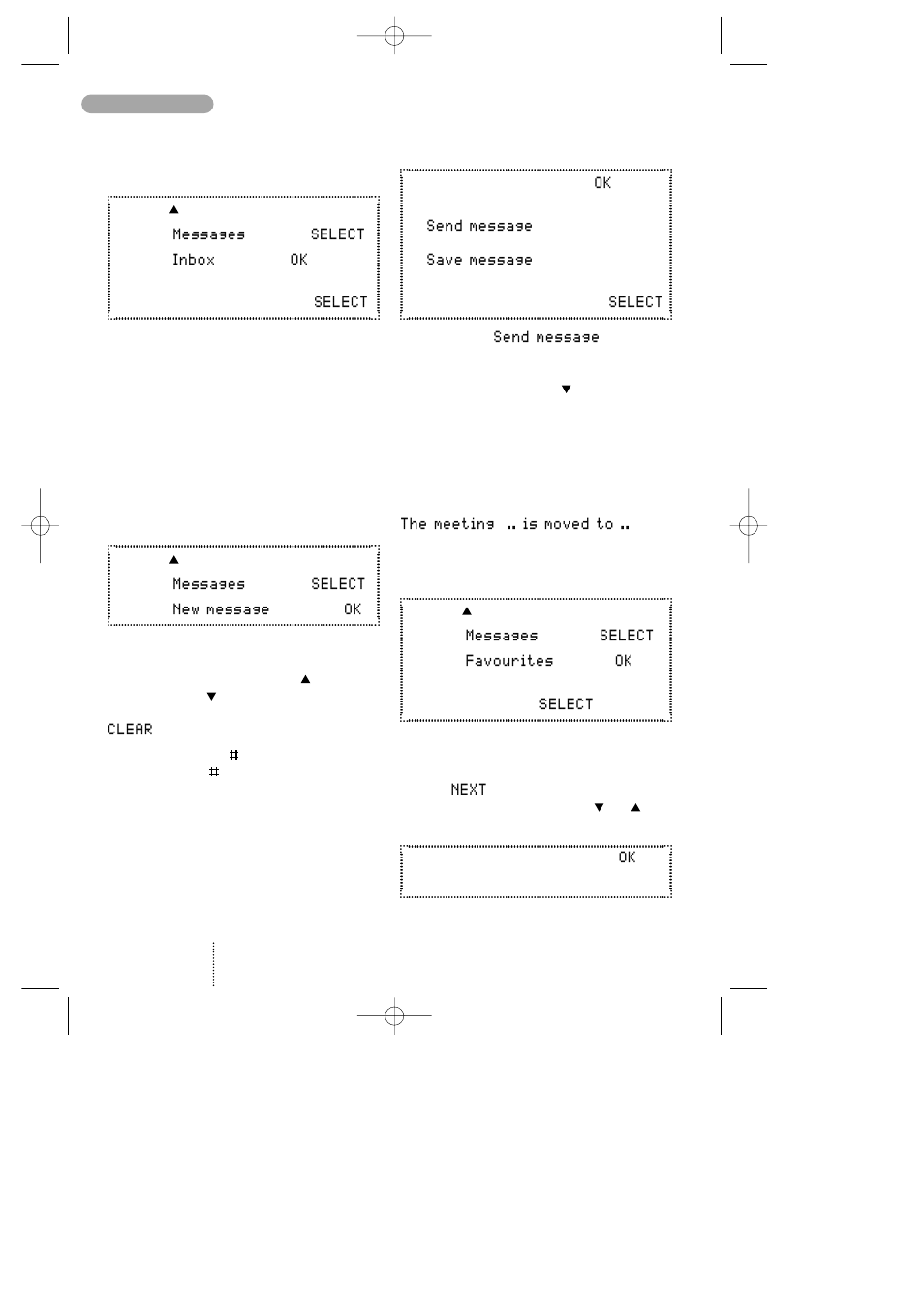 Messages | Bosch GSM 908 User Manual | Page 21 / 45