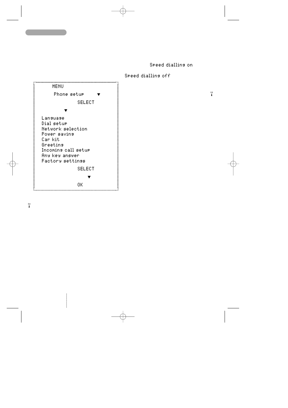 Phone setup | Bosch GSM 908 User Manual | Page 31 / 45