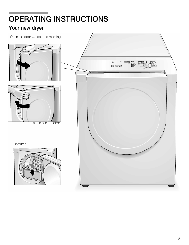 Operating instructions | Bosch WTMC 3500UC User Manual | Page 13 / 84
