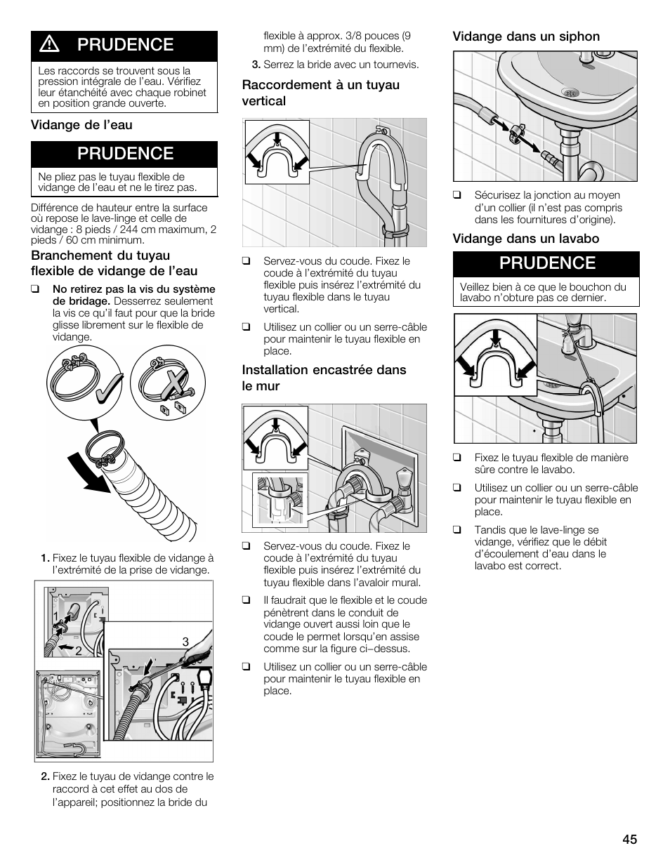 Prudence | Bosch Nexxt 800 WFMC8401UC User Manual | Page 45 / 112