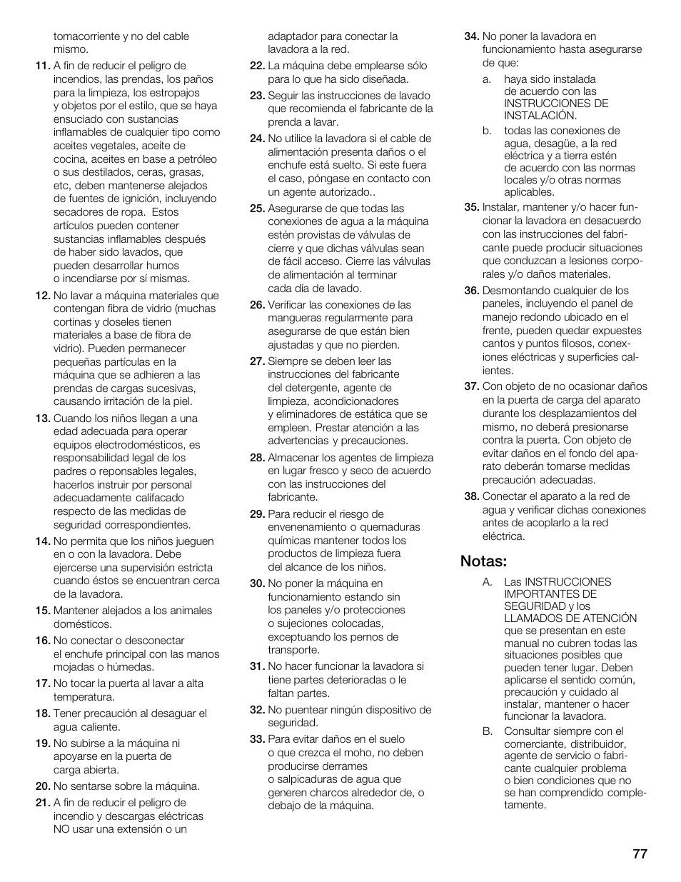 Notas | Bosch Nexxt 800 WFMC8401UC User Manual | Page 77 / 112