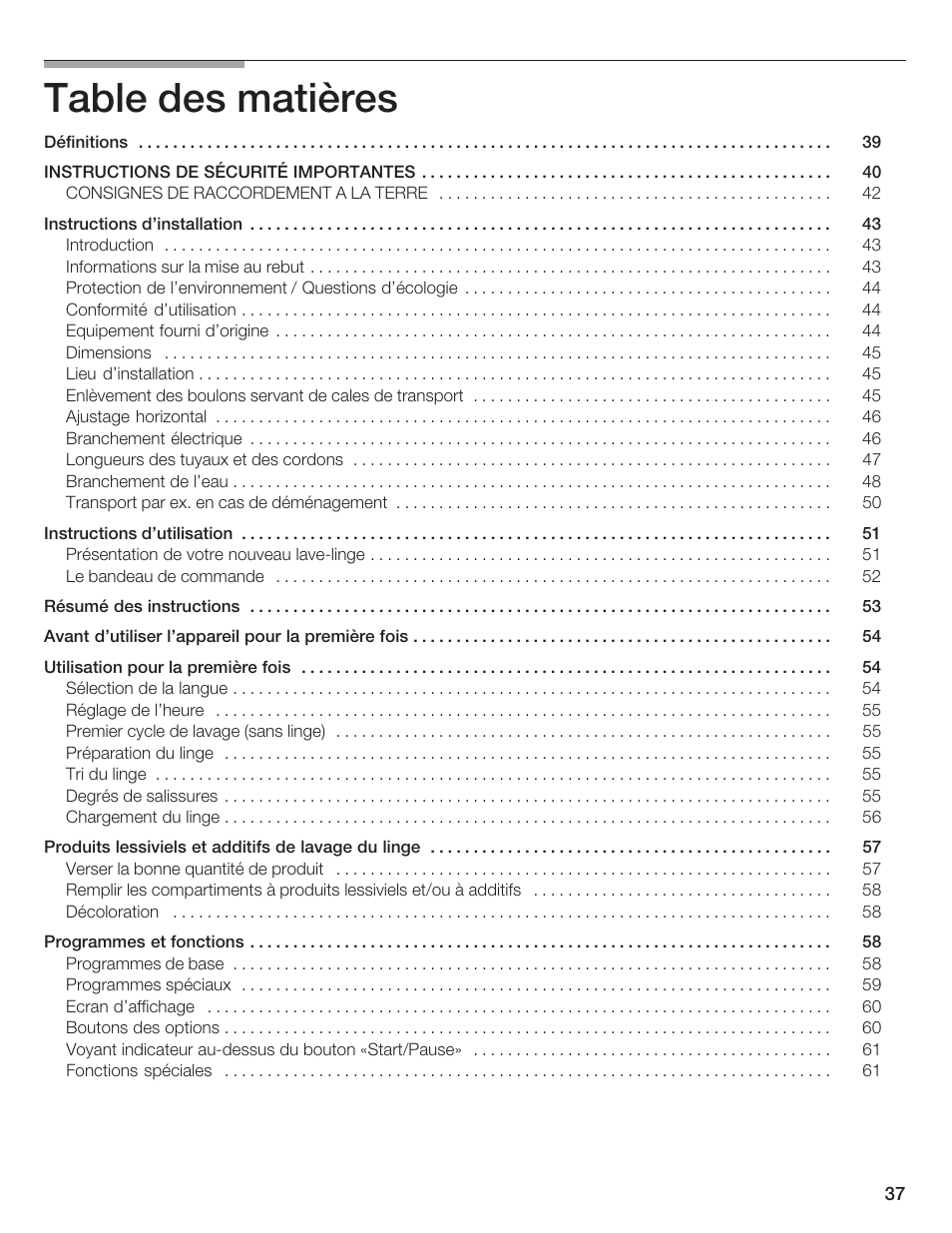 Bosch Lavadora Next Premium User Manual | Page 37 / 124