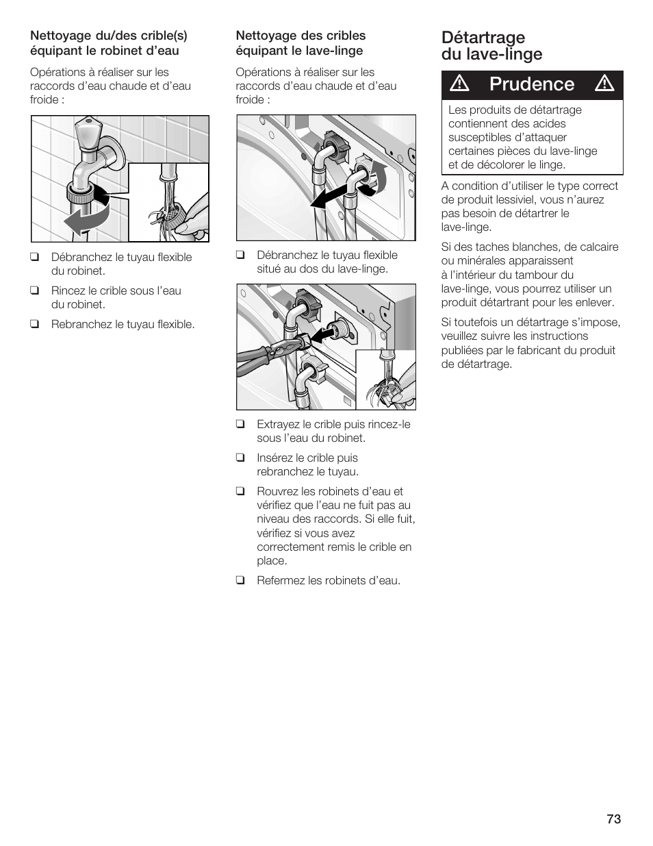 Prudence, Détartrage du lavećlinge | Bosch Lavadora Next Premium User Manual | Page 73 / 124