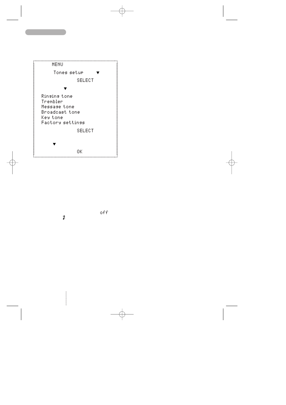 Tones setup | Bosch GSM-Com 608 User Manual | Page 28 / 41