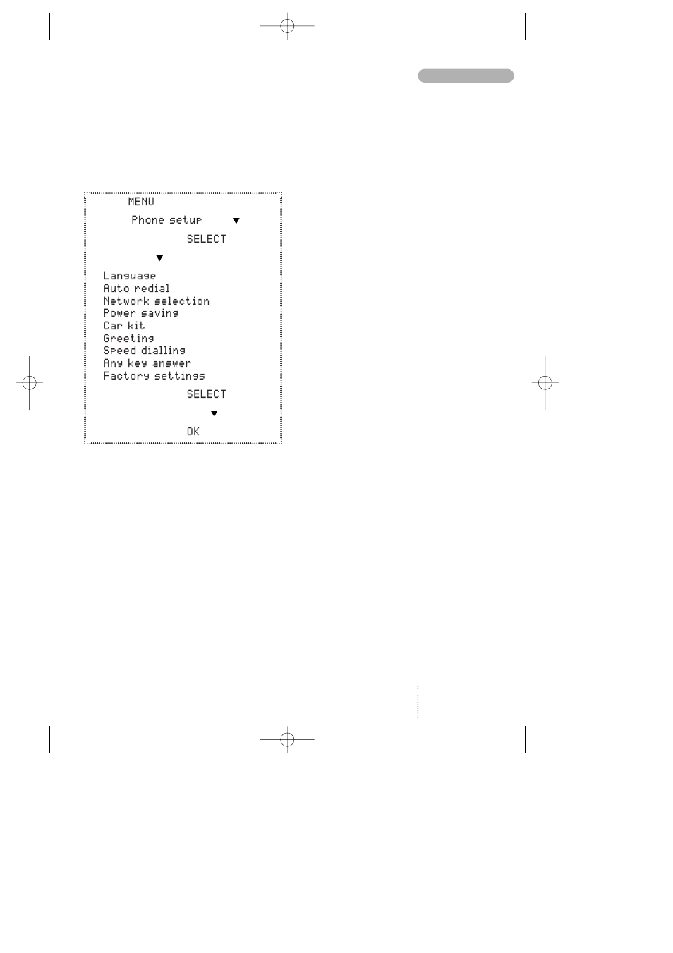 Phone setup | Bosch GSM-Com 608 User Manual | Page 29 / 41