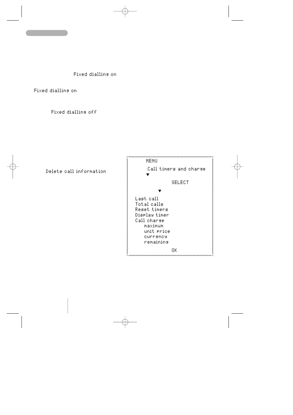 Phone book setup /call timers and charge, Phone book setup / call timers and charge | Bosch GSM-Com 608 User Manual | Page 32 / 41