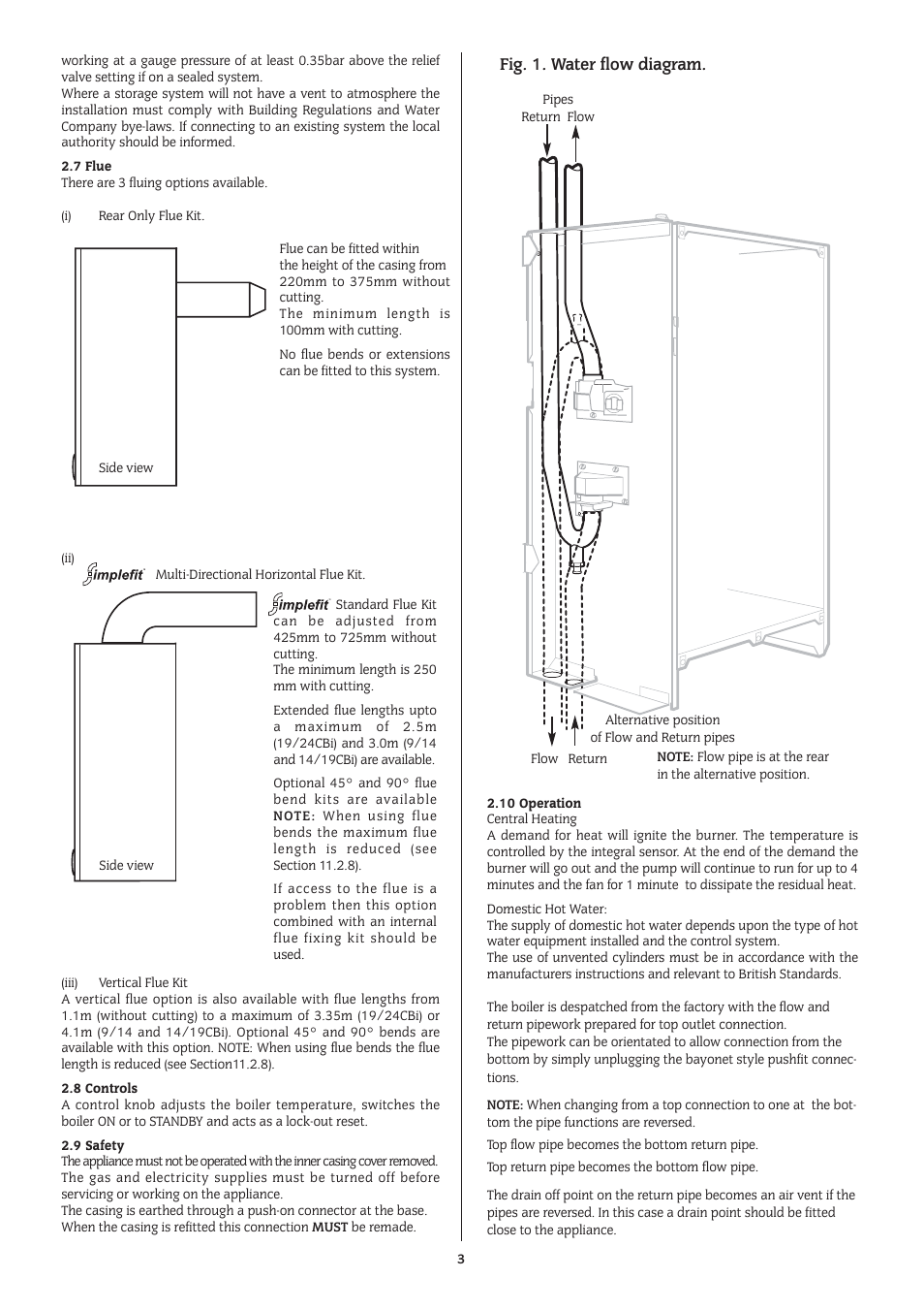 Fig. 1. water flow diagram | Bosch 14/19CBI User Manual | Page 3 / 44