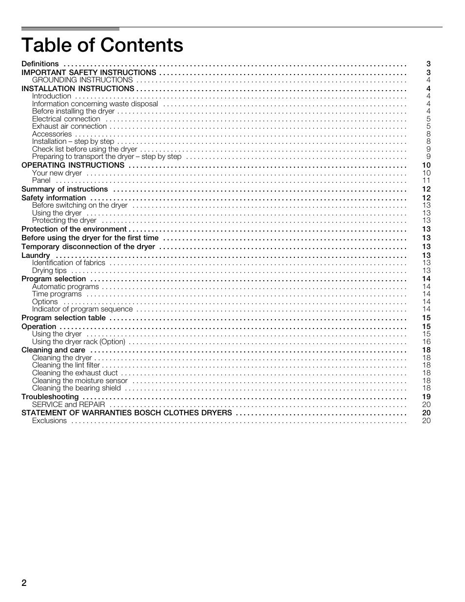 Bosch WTMC1301CN User Manual | Page 2 / 64
