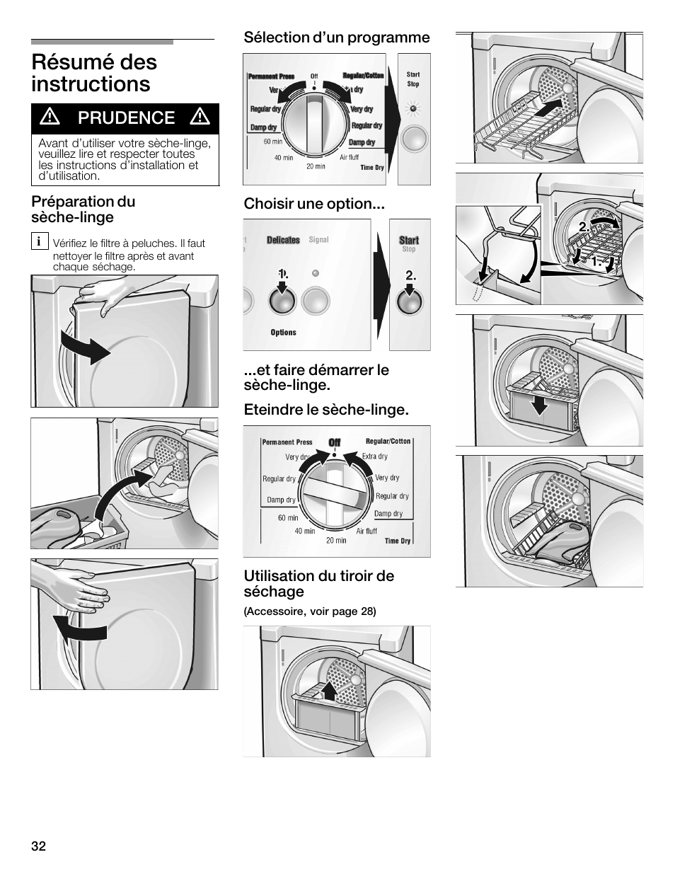 Résumé des instructions d | Bosch WTMC1301CN User Manual | Page 32 / 64