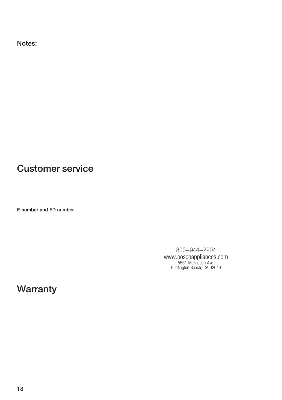 Customer service, Warranty | Bosch ET 74 User Manual | Page 18 / 56