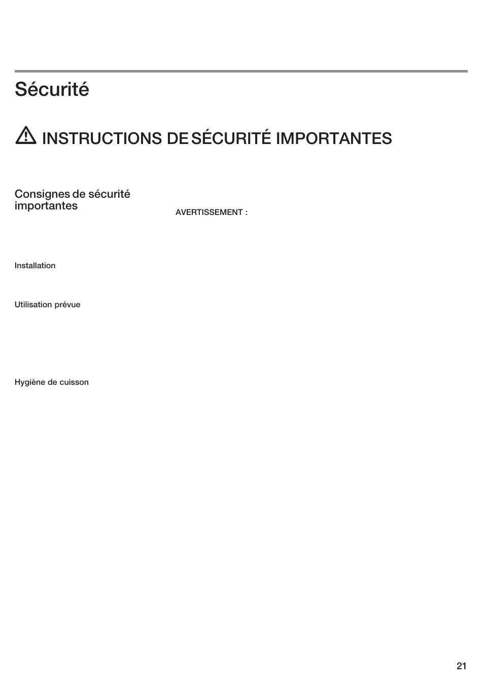 Sécurité, Instructions de sécurité importantes | Bosch ET 74 User Manual | Page 21 / 56