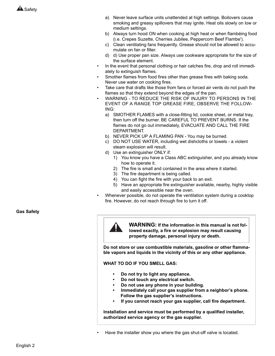 Gas safety | Bosch BOSCH GAS RANGE User Manual | Page 4 / 112
